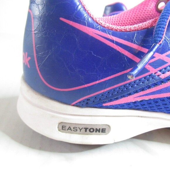 Reebok Womens Easytone Sneakers Shoes Purple 107342939 Walking Geometric Mesh 5M - Picture 5 of 7
